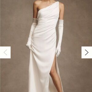 Jenny Yoo One Shoulder White Dress